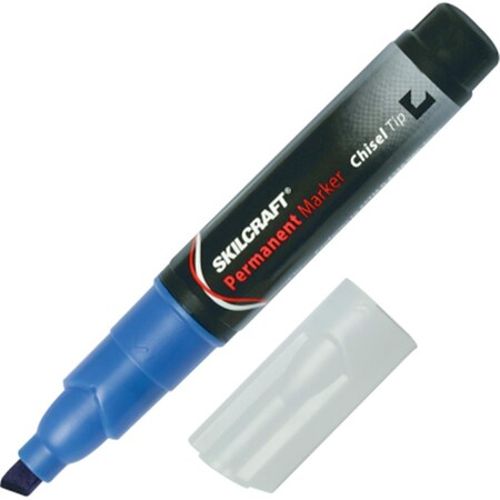 Made-To-Stick 752000 Chisel Tip Large Permanent Marker  Blue MA3749777